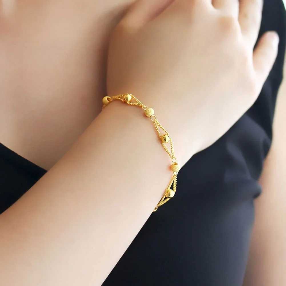 Delysia King King Women Trendy Trendy Gold Bracciale Simplicità Glassa perline gli amici