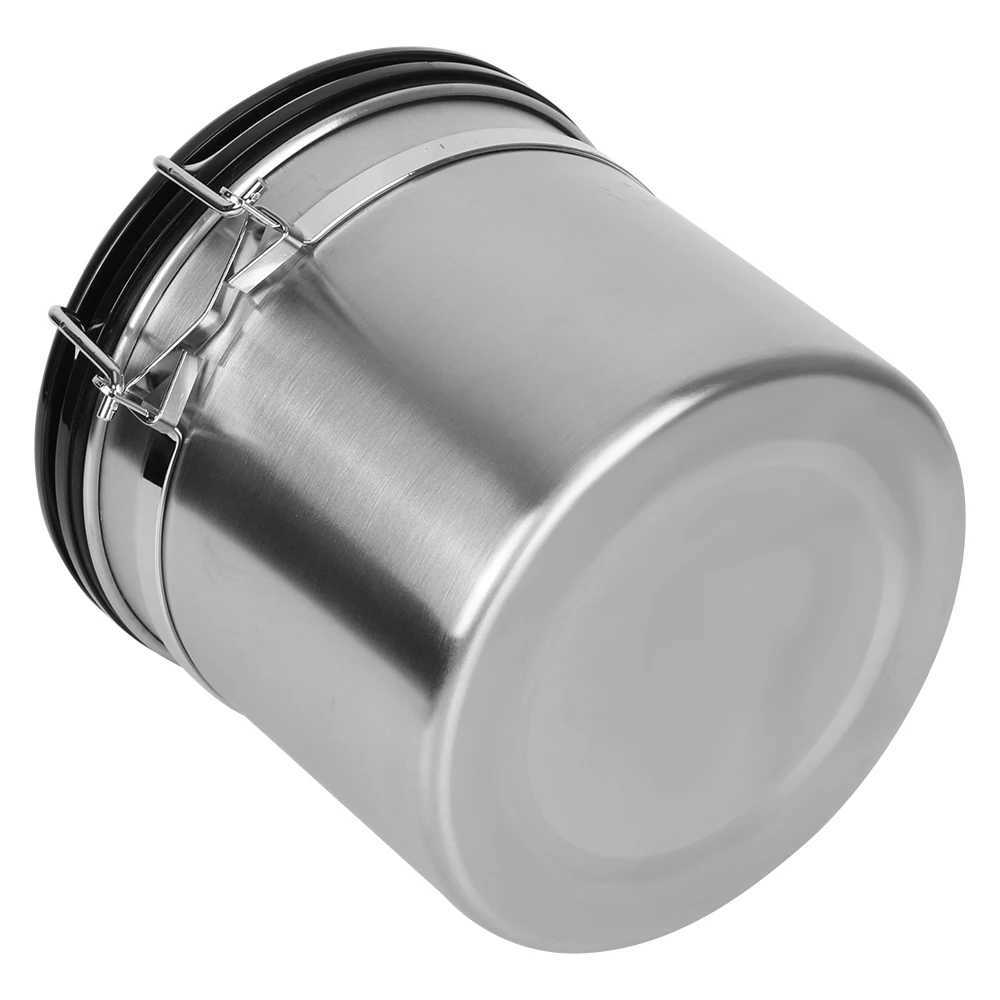 貯蔵ボトルジャーエアタイトカバーは、コーヒー豆に使用される新鮮なステンレス鋼を保護しますソフトウェアソフトウェアストレージ缶とCO2バルブH240425を備えた容器