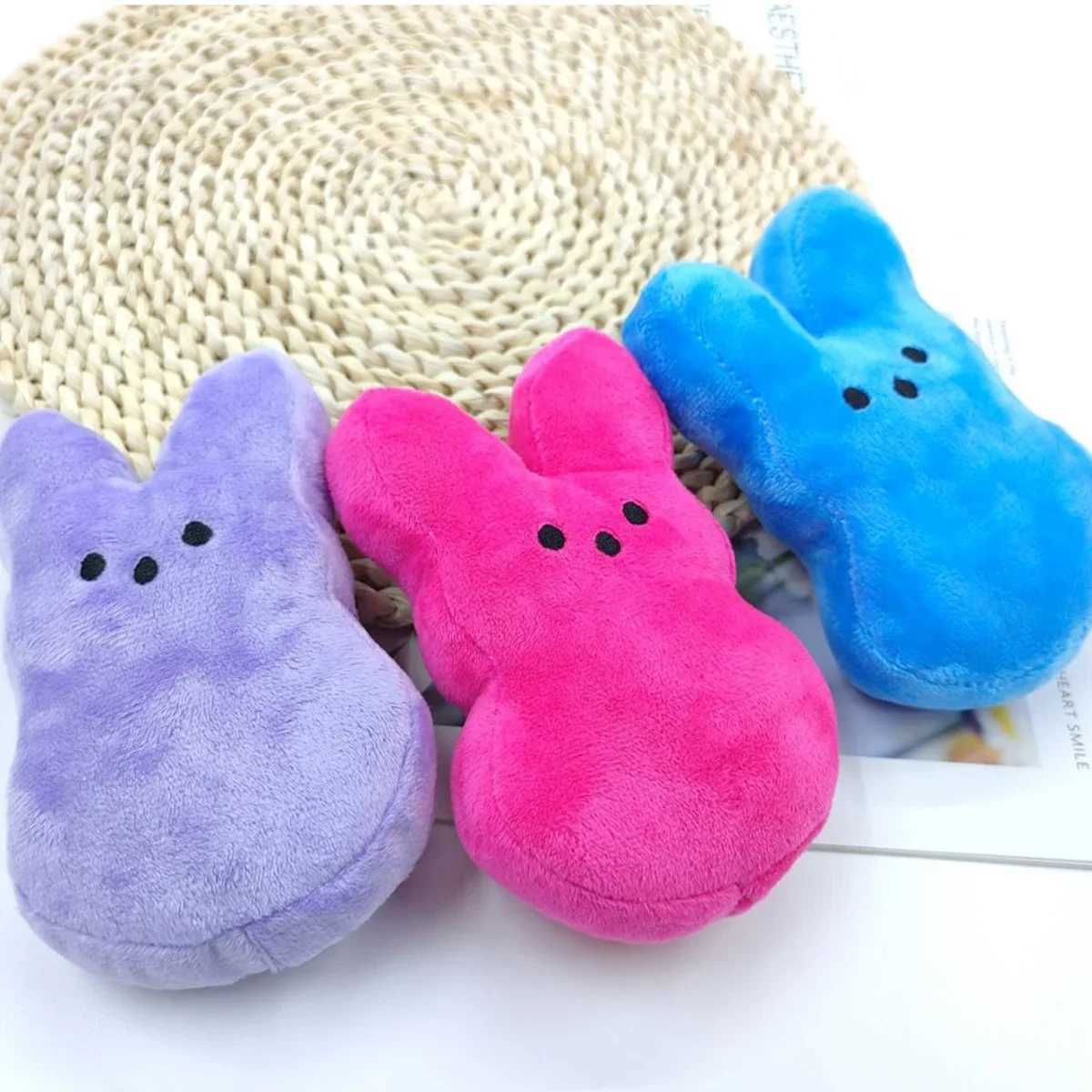 Animales de peluche rellenos 15 cm Peeps Peeps Juguetes de lujos de lujo Dibujos de conejo Juguetes de peluche Softs Toys Decoración del hogar Kaii Peluche Bunny Kids Regalos