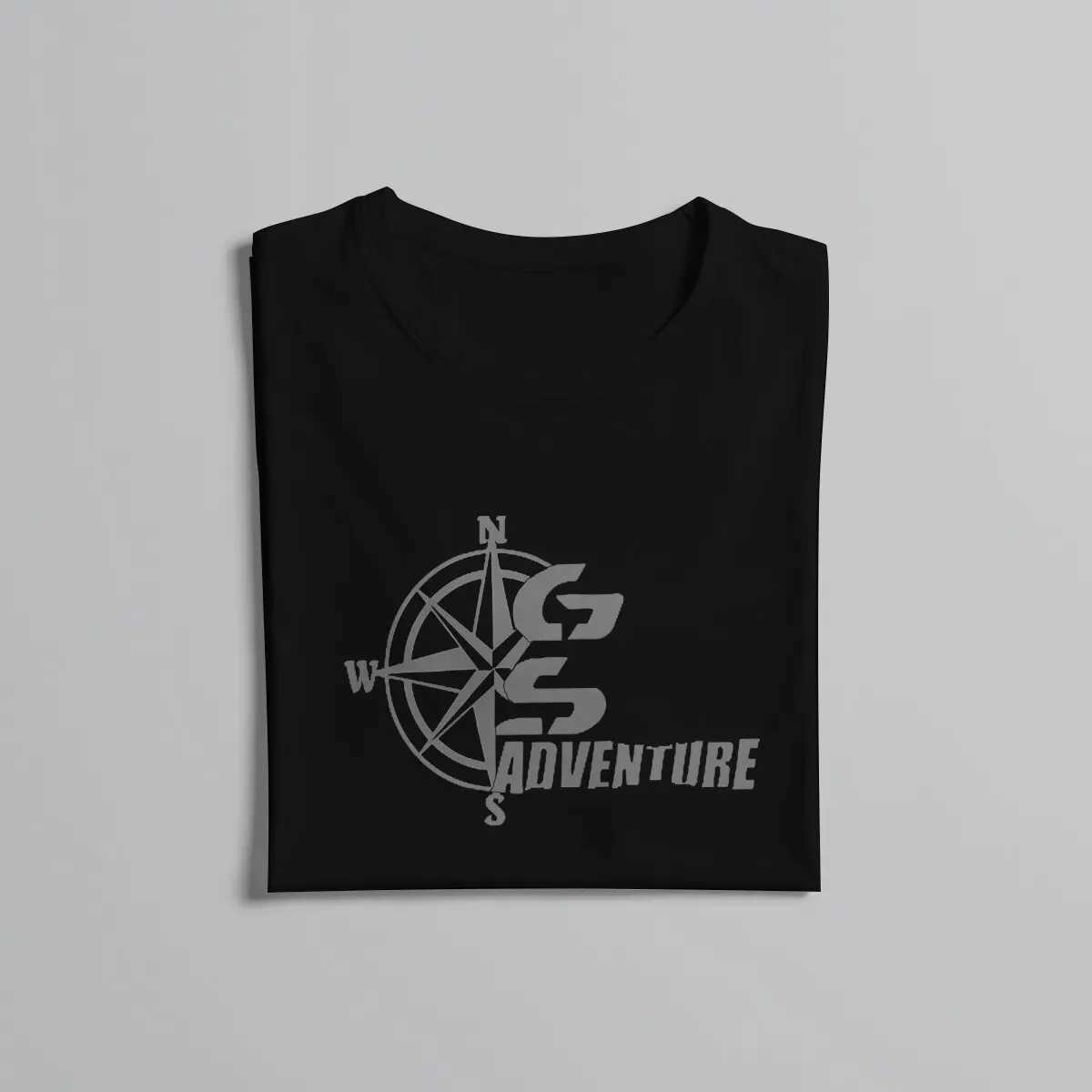 Мужские футболки GS Motorcycle Adventure Frunt Graphic Crewneck Tshirt Polyester Streetwear T240425