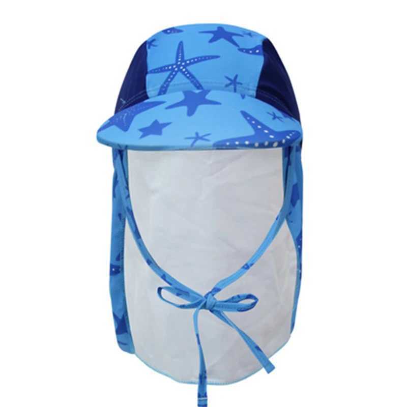 Czapki czapki spf 50+ Baby Sun Hat Regulowane letnia czapka dziecięca Travel Outdoor Travel Beach Hat dla dzieci Sun Hat Akcesoria D240425