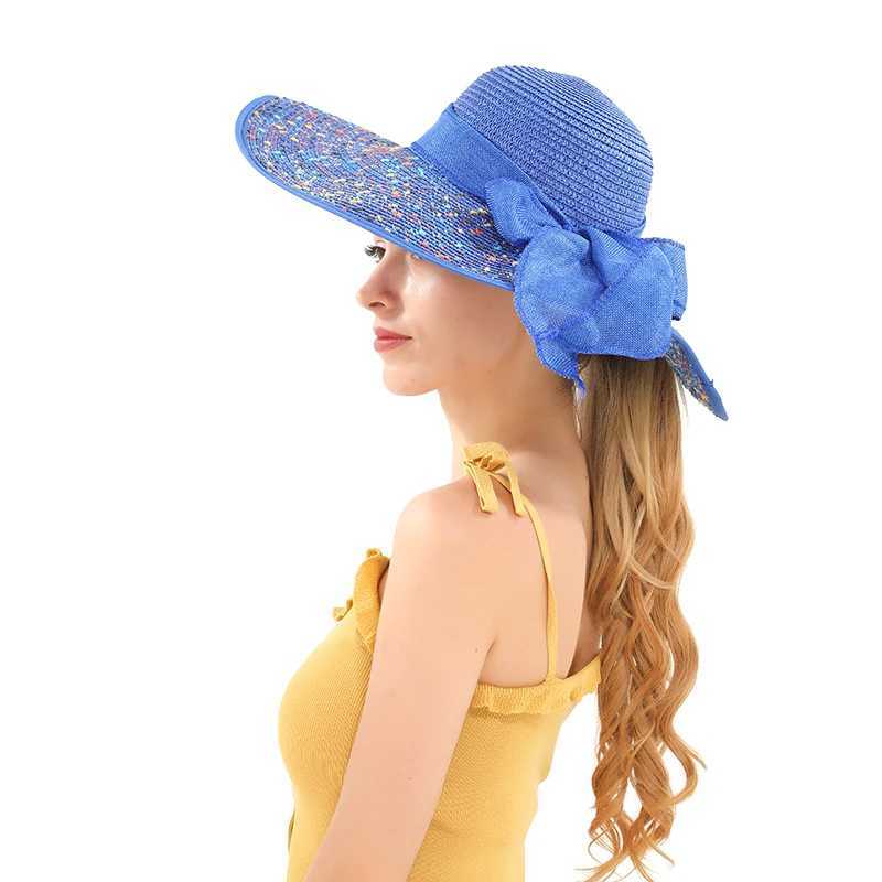 Sombreros de borde anchos sombreros de cubo de cubo para mujer gorro de playa de verano playa surcoreana playa big gat bigos ancho protector solar festion de fiestas