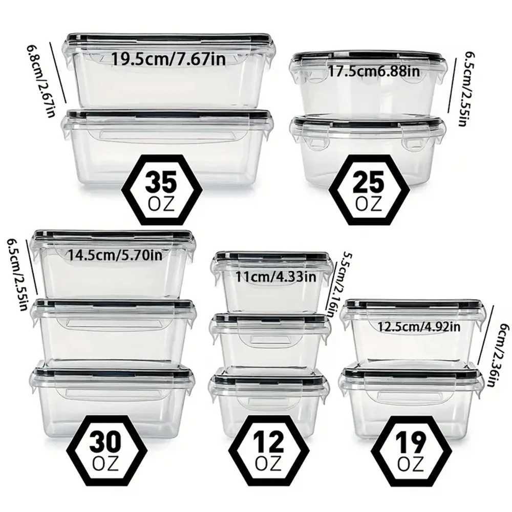 Food Sparer Lagerbehälter Küchen Food Container Set von 12 Teilen kostenlos Bisphenol Eine Brotkiste Zucker und Getreidespeicher H240425