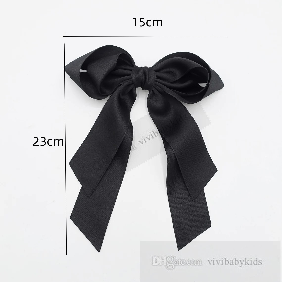 Kids Double layer bubble satin Bows hairpins girls long ribbon Bows princess hair clip accessories boutique children birthday party barrettes Z7878