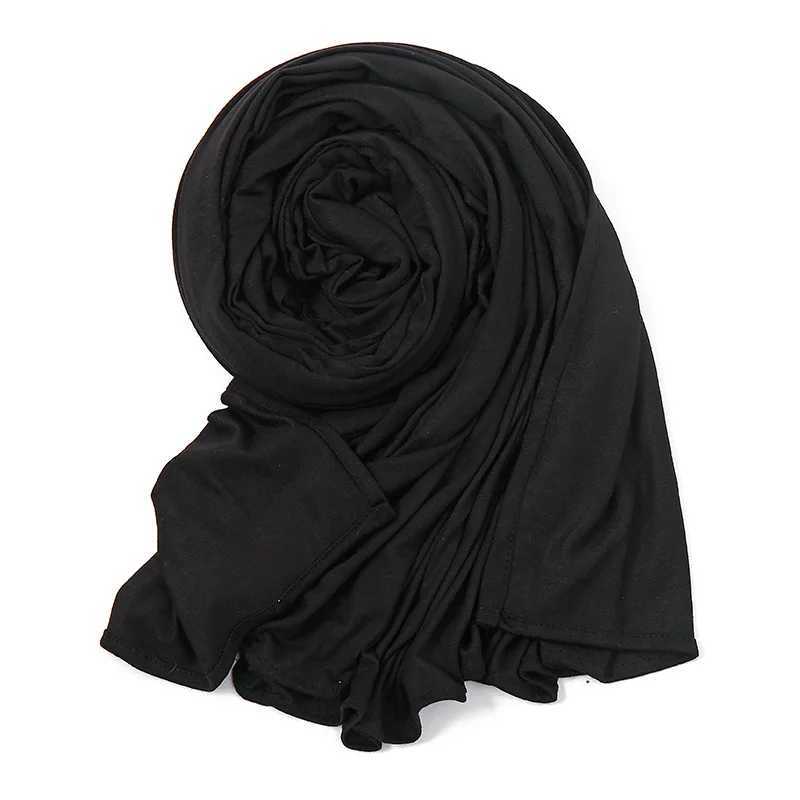 Hijabs Easy To Wear Jersey Hijab Scarf Solid Color Modal Slit Instant Hijab Thin Breathable Soft Sunscreen Pullover Head Wrap For Women d240425