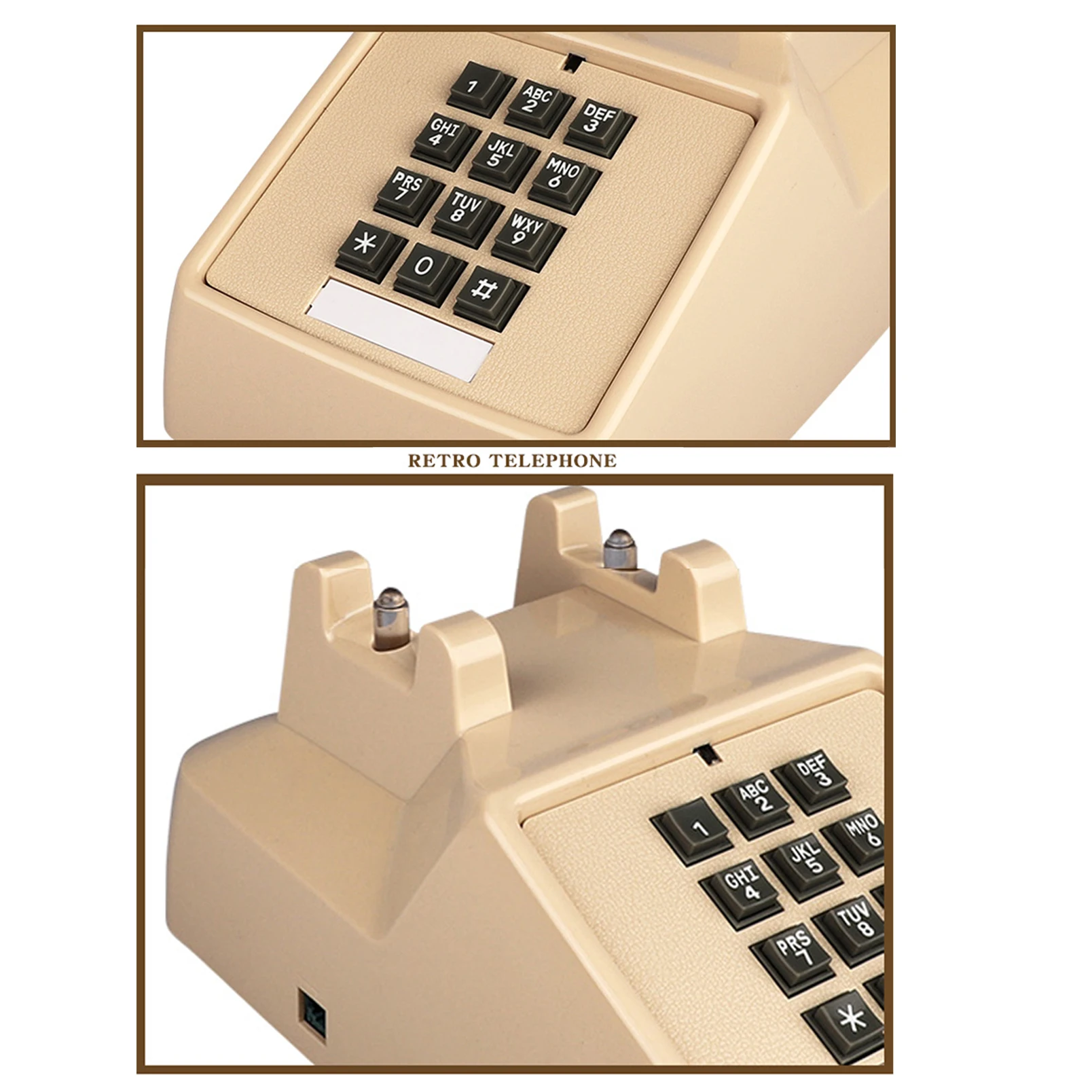 Accessories Landline Phones for Home Office Hotel School Corded Single Line Heavy Desktop Basic Telephone for Seniors Retro Classic Phone