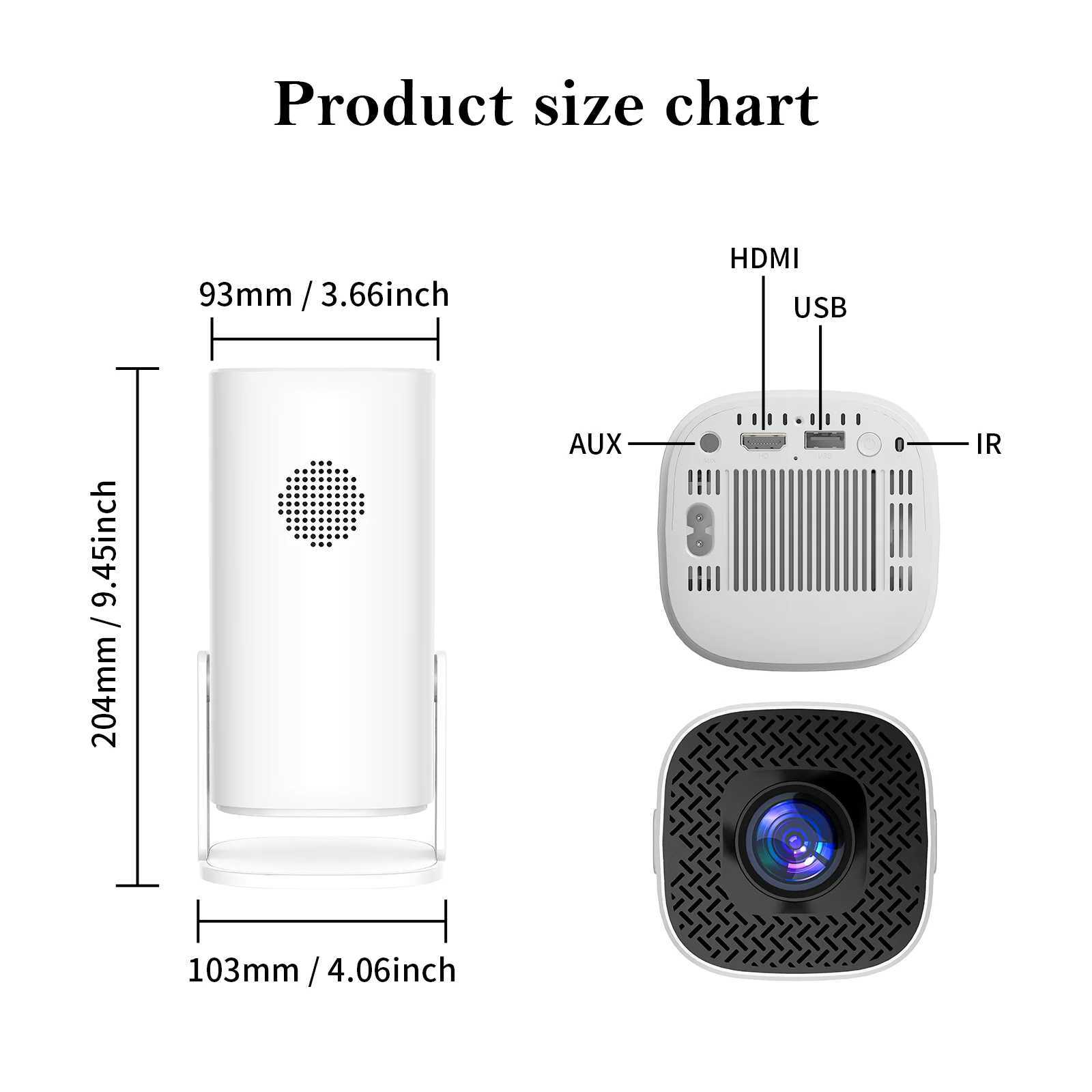 Projektoren Hongtop Smart Mini Projector Android 11 WiFi6 Support 4K 1080p BT5.0 Projektor 1280*720p Home Cinema Portable Projector