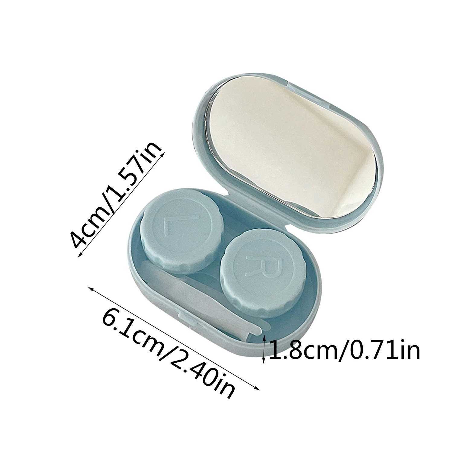 Kontaktlinienzubehör Einfache Taschenmini -Kontaktlinsen -Koffer -Reise Kit Easy Carry Linsen Box Student Portable Travel Accessoires D240426