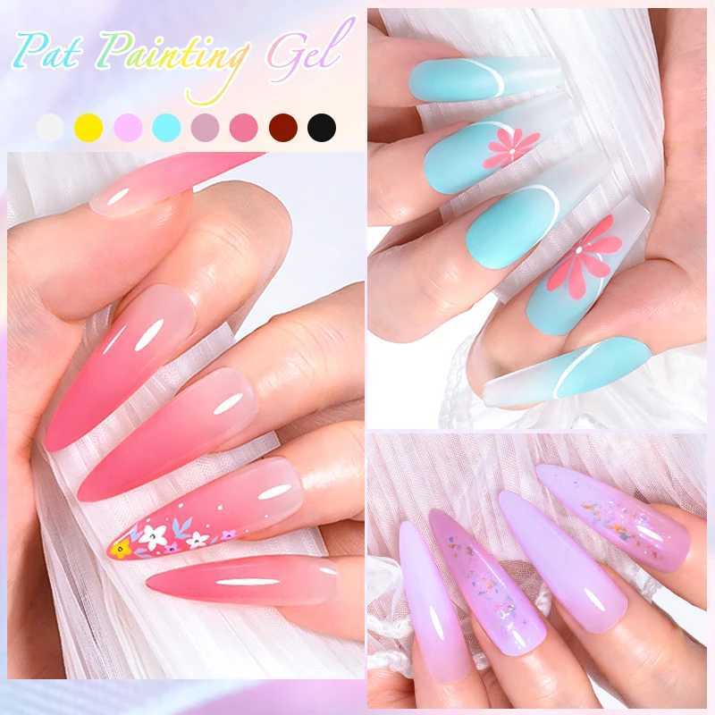 Порный лак для ногтей встретится с 8 мл PAT PAINTER GEL LOCK NAIL LOCK Soak Off светодиодного лака Полу постоянного дизайна ногтей для Manicure Tools Y240425