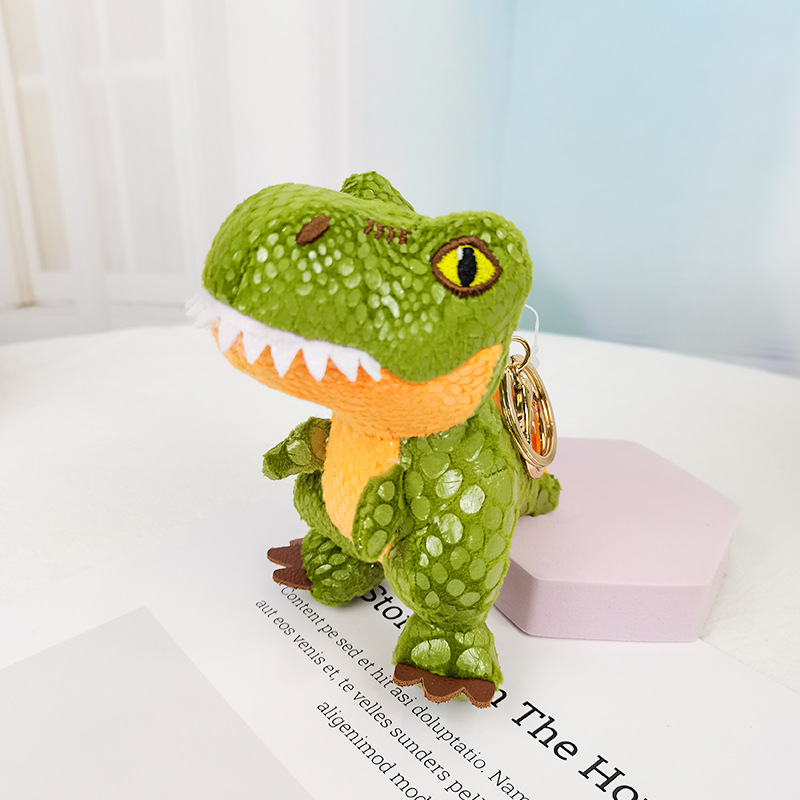 Nouveau mignon mini Tyrannosaurus rex sac de trèfle pendentif dessin animé dinosaure peluche poupée