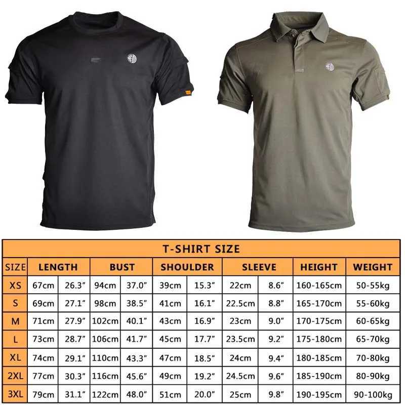 Taktik Tişörtler Erkek Açık Taktik T-Shirt Mens Askeri Giyim Kampı Ordu Savaş Gömlek Erkek Av Gizileri Yürüyüş Tişört Tişört Kısa Kollu 240426