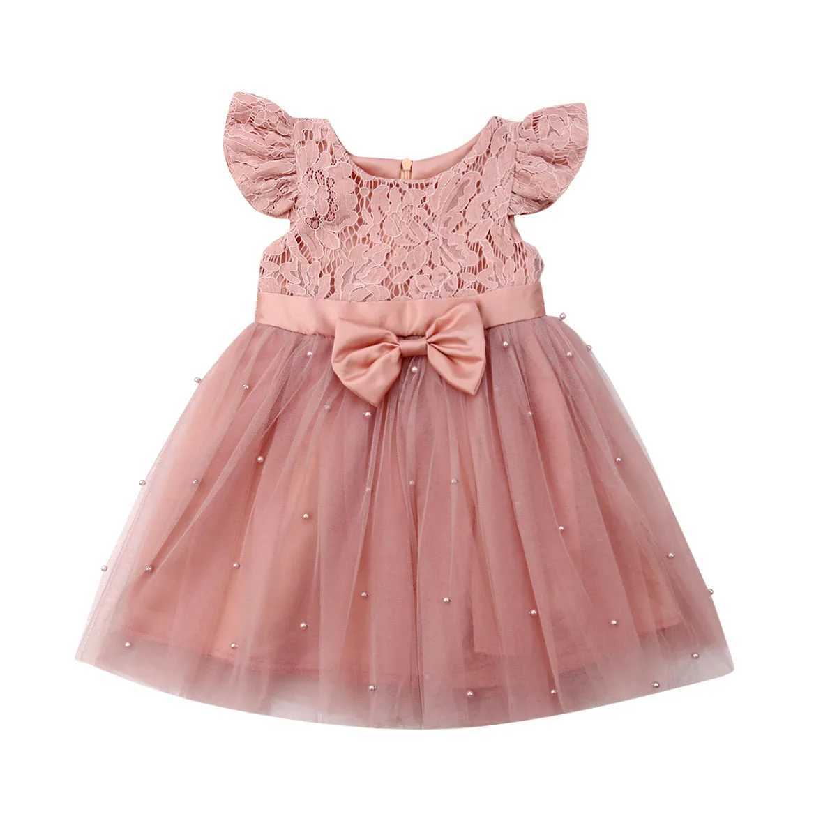 Mädchenkleider 2-7 Jahre Kleinkind Kid Girl Prinzessin Kleid Spitze Tüll Hochzeits Geburtstagsfeier Tutu Kleid Festzug Kinder Kleidung Kid Costumesl2404