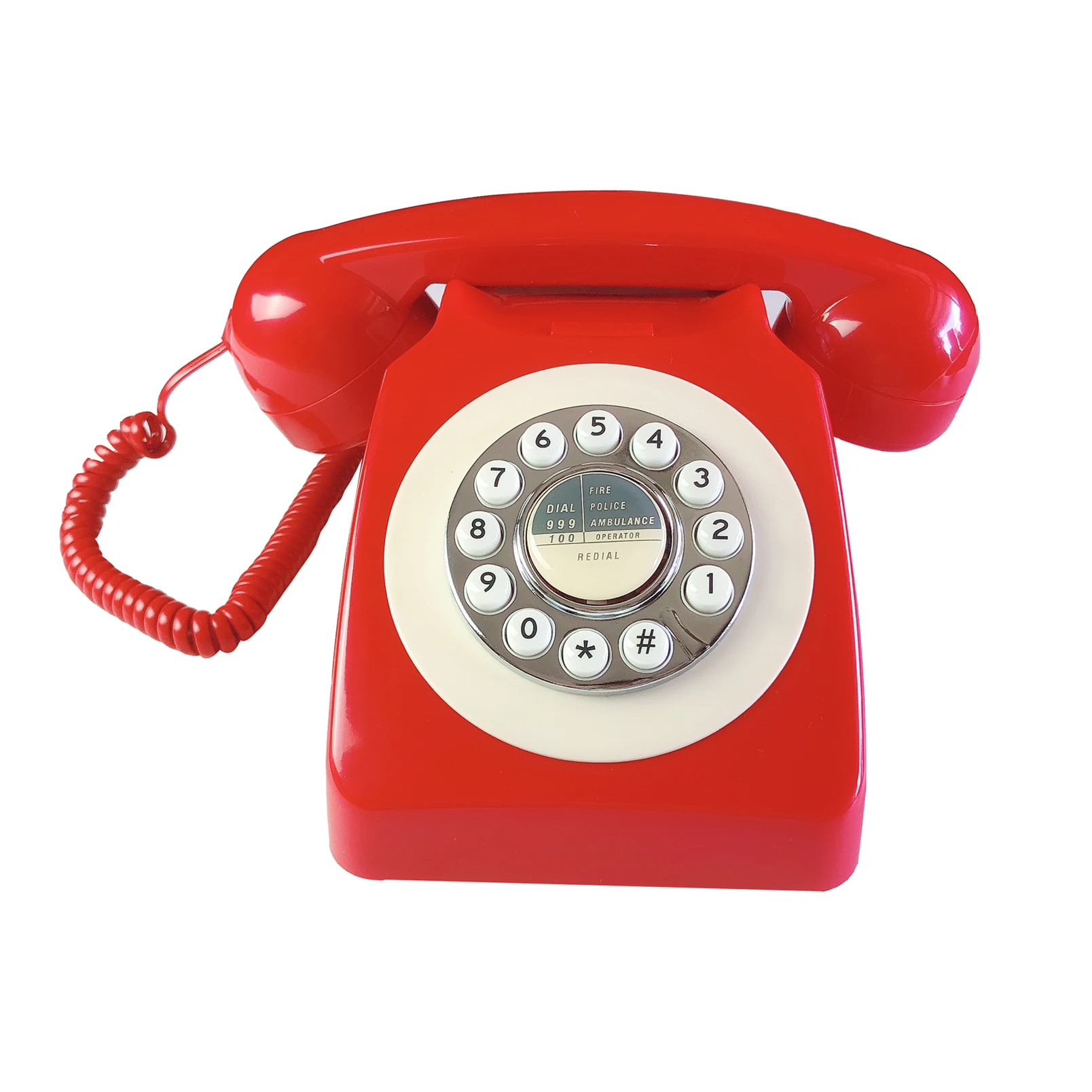 Accessories Red Retro Phone Corded 60's Classic Telephone/Landline Phone/Wired Antique Telephone for Home/Office/Hotel