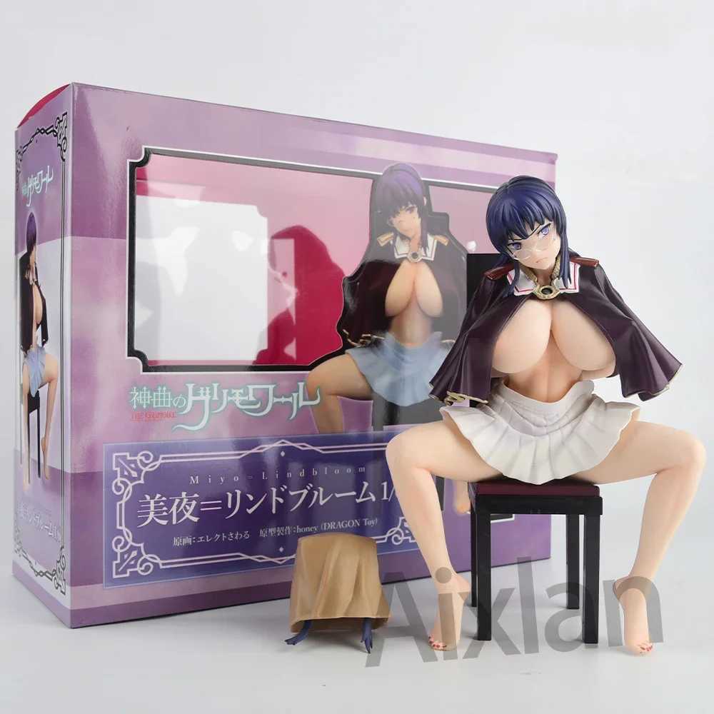 Action Toy Figures Aixlan Shinkyoku No Grimoire Anime Figure Miyo Lindbloom PVC Action Figure Sexy Girl Figurine Collectible Model Toys Kid Gift Y240425GTEI