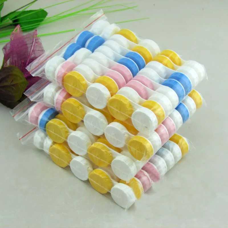 Contact Lens Accessories Simple Contact Lens Case Box Eyewear Accessories Cute Travel Box Container For Eyes Lenses Random Color Wholesale d240426