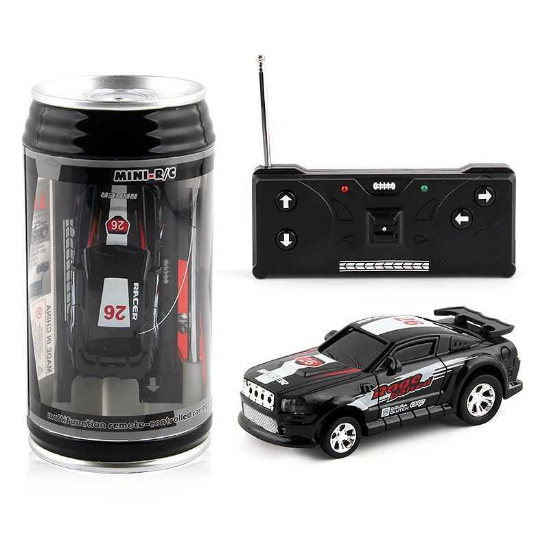 Electric/RC Car Multi color hot selling remote control car cola can mini RC car radio remote control mini racing toy childrens Christmas gift