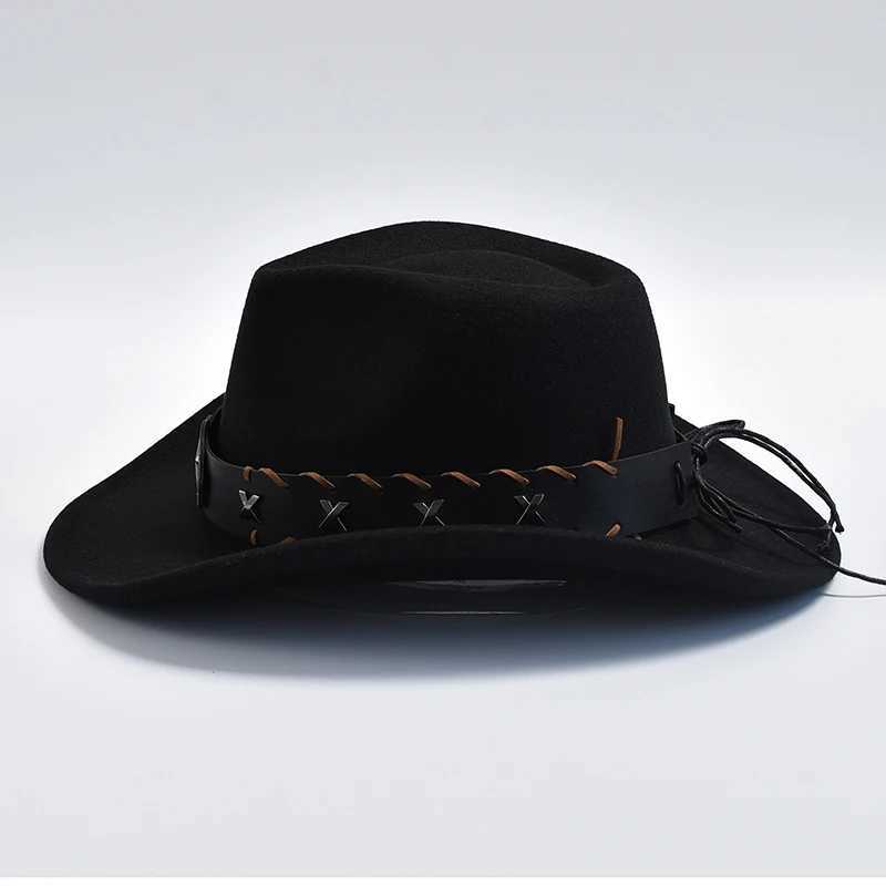 Szerokie brzegi czapki wiadra kapelusze nowa zakrzywiona brzeg fedora czapka dla mężczyzn Wome vintage Panama Trilby Hats Gentleman Party Jazz Cap Sombrero Hombre Y240425