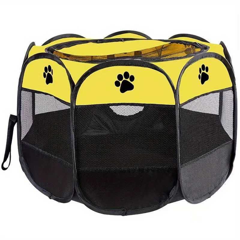 Crates de transportadoras de UI8g Casas portáteis Pet Dobring oito gaiolas Cat Playpen Puppy Operação fácil Cente ao ar livre 240426