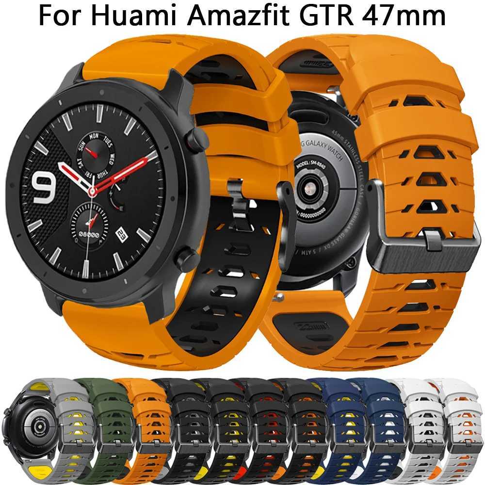 Bekijk bands die geschikt zijn voor Xiaomi Huami Amazfit GTR 47mm 2 2e Stratos 3 Watch Brap Bracelet Geschikt voor Amazfit GTR 4 3Pro Watch Riem Correa 240424