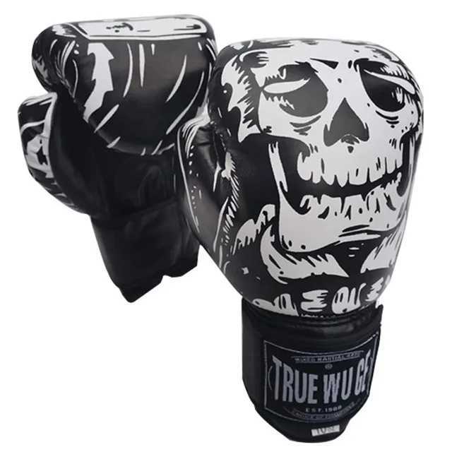 Gear MMA Fighting Boxing Gloves Sports Pu Skull Thai Boxing Taekwondo Gloves Fighting Womens/Mens Sanda Childrens and Adult Training Boxing Gloves 240424