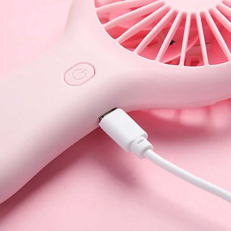 Electric Fans Colorful handheld mini fan portable USB charging convenient creative cool small fan pocket handheld fan summer gift