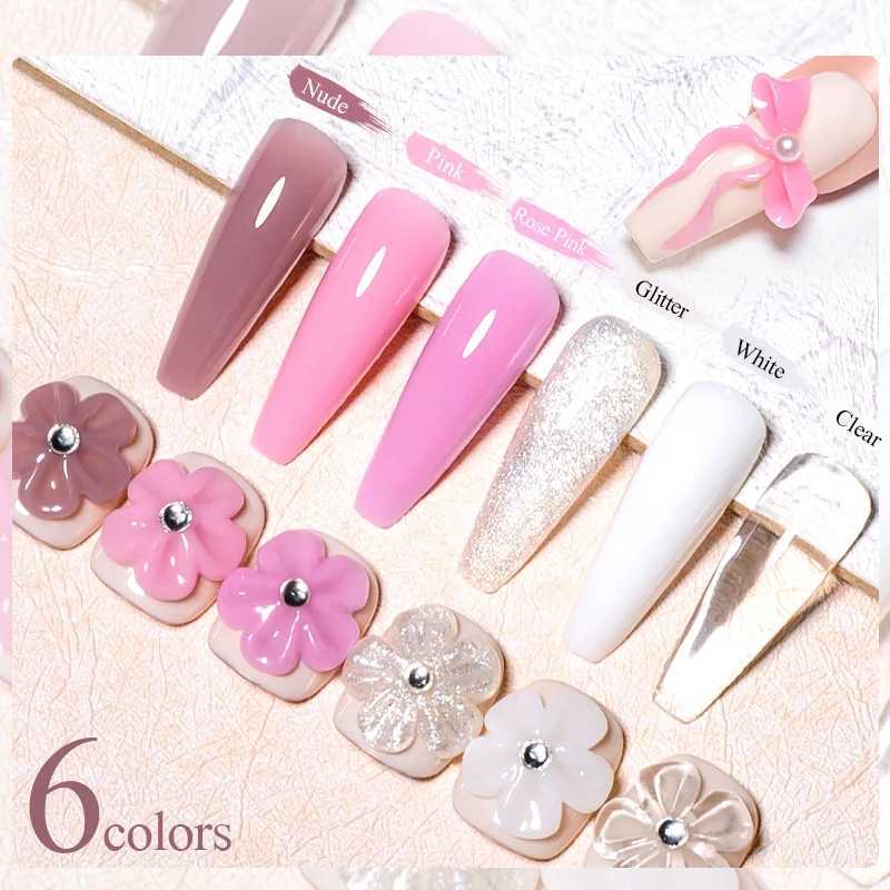 O esmalte de unha se encontra em um gel de unha de unhas de extensão sólida de 7 ml nude e extensão sólida de extensão sólida.