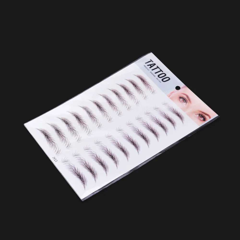 Transfert de tatouage Vente 6d Sticrows Sticker 4D Coiffes comme le maquillage des sourcils Emplaiping Facile Facile à porter des autocollants de tatouage à sourcils naturels durables 240426