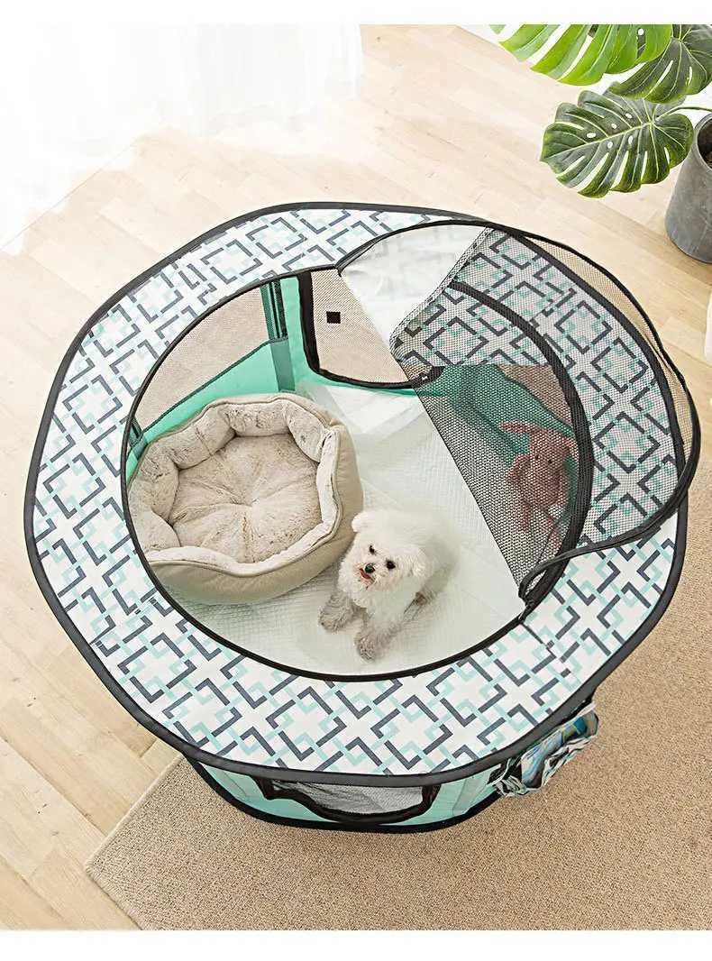 Carriers Catiers Casas Casas plegables Playpen Shell Shell Cat Dog Tien Al aire libre Alteo Dog Cat Entambio Pet House 240426