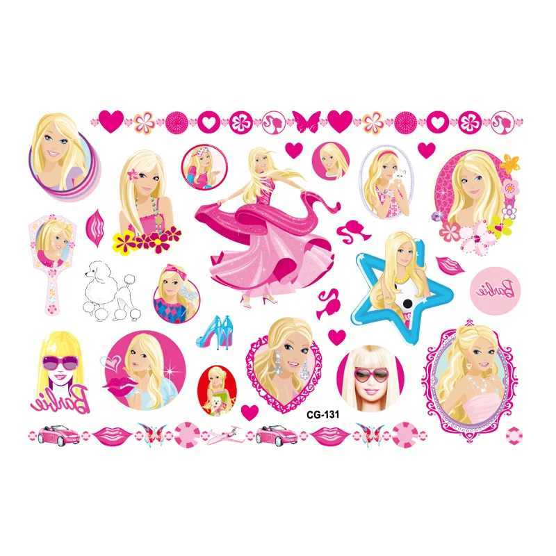 Tattoo overdracht nieuwe barbiee tattoo stickers cartoon wateroverdracht tijdelijke stickers schattig anime handpasta papier sticker kinderen verjaardag cadeau 240426