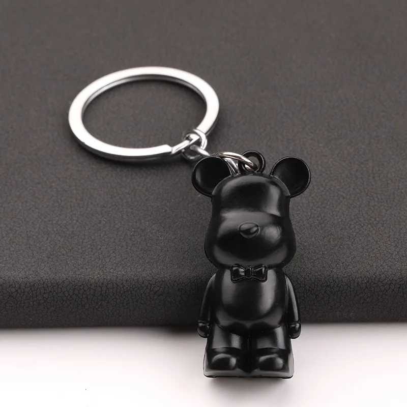 Keychains Lanyards Ny Creative Zinc Alloy Violent Bear Keychains utsökta söta bilnyckel Ornament Bag Pendant Cartoon Key Chains Gift grossist