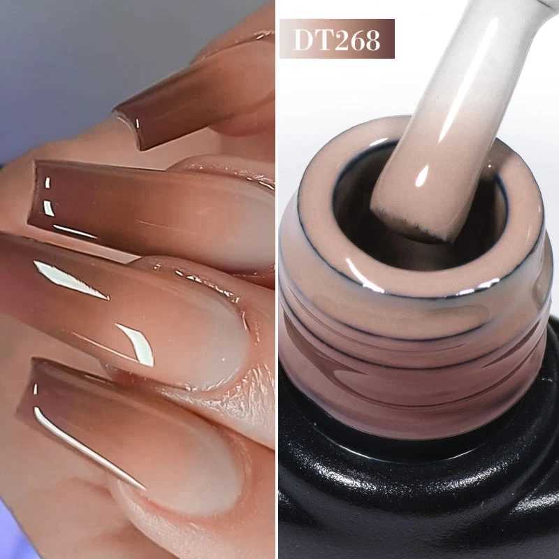 Nagellackmöte över 7 ml brungrå termisk gel nagellack 3 färger som byter blötläggning av gel vernis semi permanent nagelkonst lack y240425