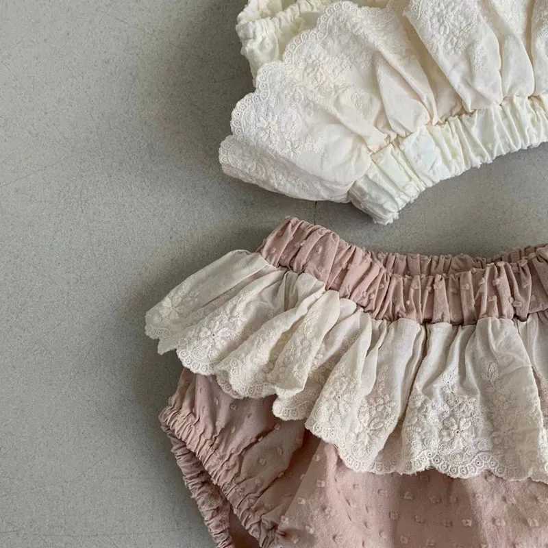 Shorts Summer Baby Clothes Girls Lace Bloomer Toddler Shorts Infant PP Shorts H240509