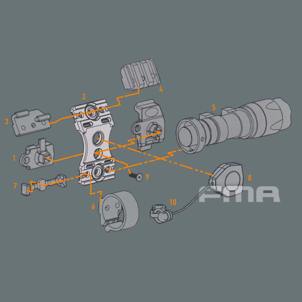 Bezpieczeństwo bezpłatna wysyłka FMA UTK Hełm akcesoria Mount BK TB1189BK TAKTICAL Helmet Guide Akcesoria Rail Akcesoria