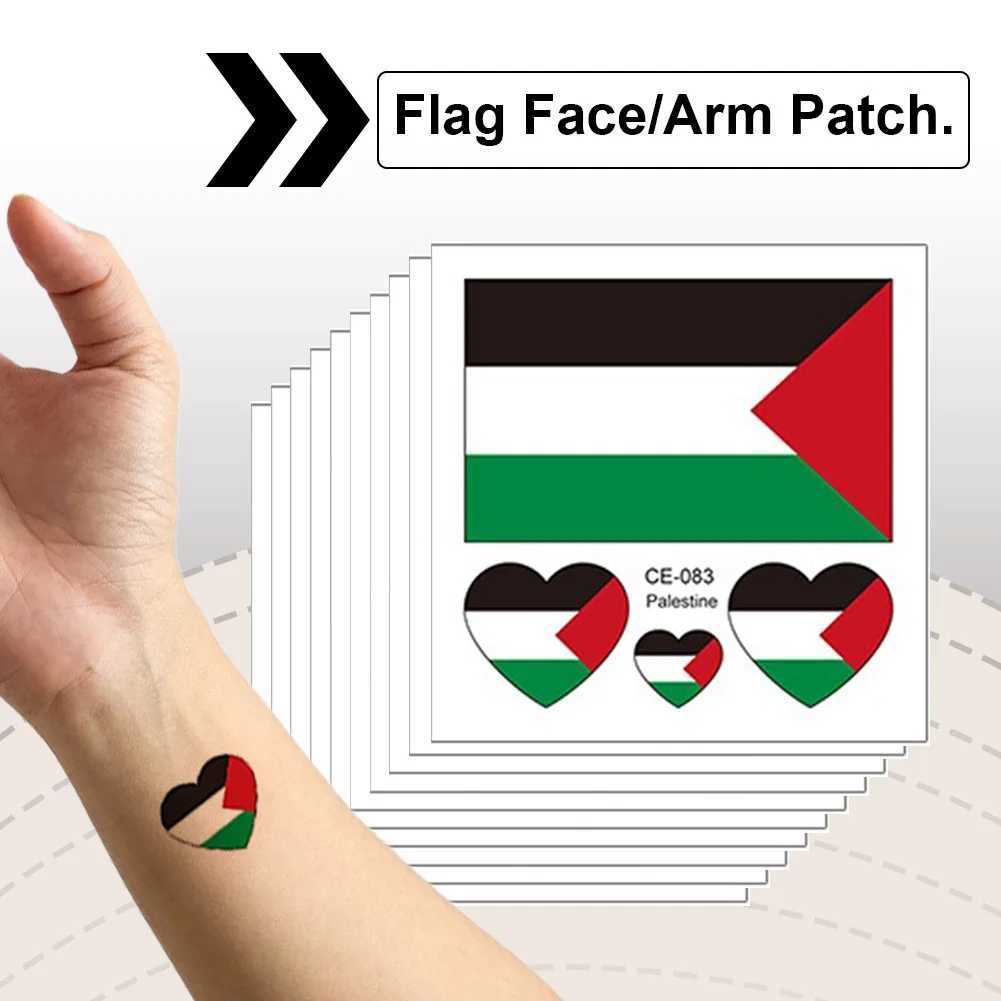 Tattoo Transfer 10-Water Transfer Sticker Vibrant Colors Palestine Flag Sticker Tattoo Stickers Palestine Face Arm Tattoo Stickers 240427