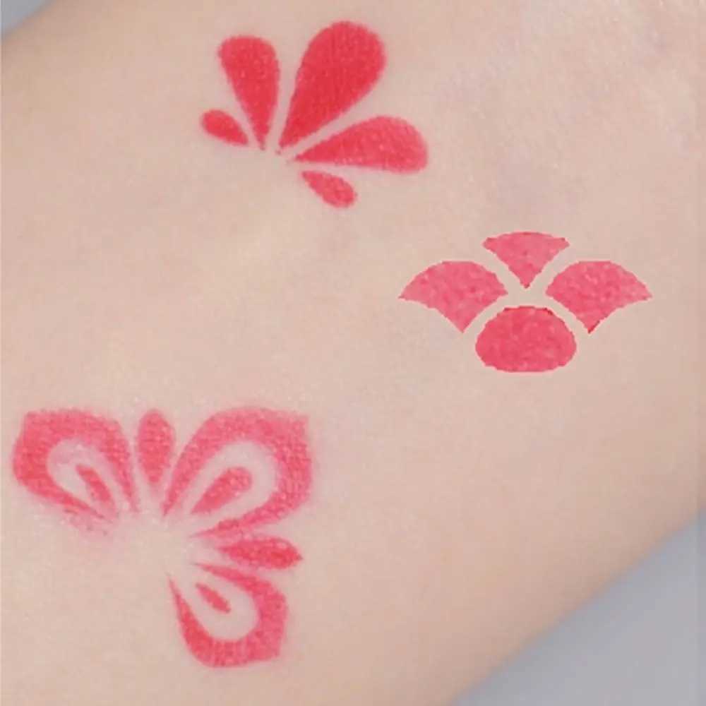 Trasferimento tatuaggio Fiori vuoti Stencil tatuaggio temporaneo disegnare stampi modello di trucco il viso donne bambini forniture journaling fai -da -te Hanfu Decor 240426