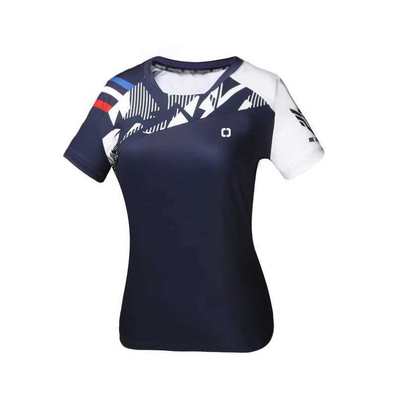 Women's Tracksuits J1 New Short sleeved Badminton Suit for Men and Women Summer Sports Tennis Suit and Volleyball Suit 240424