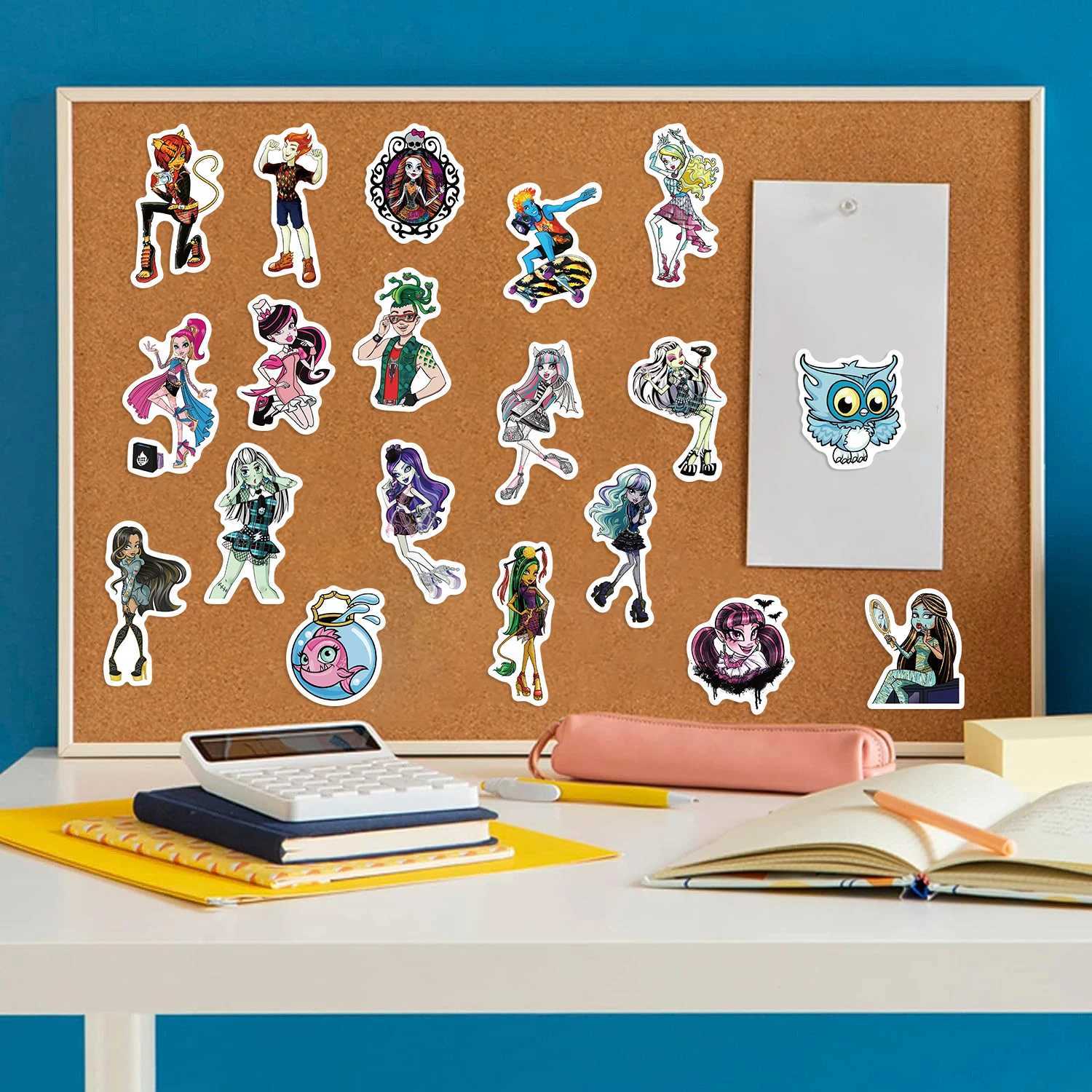 Tattoo -overdracht 70 stks Riman Monster High School Graffiti Sticker Pack voor fietscomputer Notebook auto koelkast Persoonlijkheidsstickers 240426