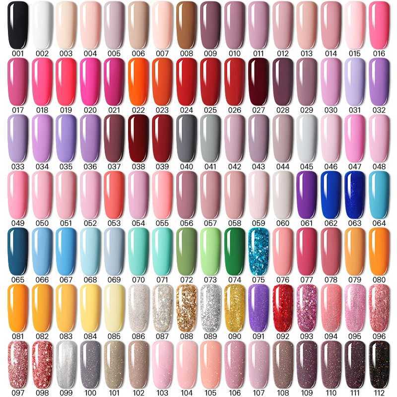 Nagellak lilycute 7 ml 2 stks nagelgel polish kleurrijke glitter mat langdurige sining af soak off uv led hybrid varnish nail art ontwerp gel y240425