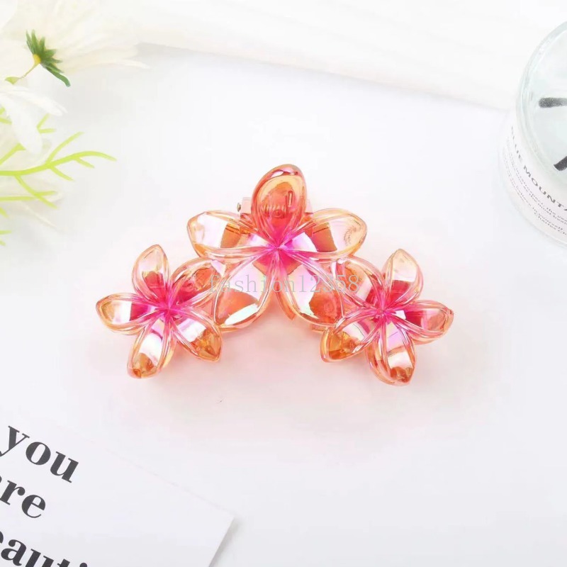 3 голова Plumeria Hair Clips Frangipani цветочные волосы.