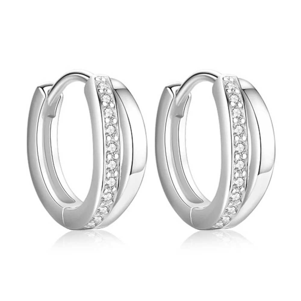 Étalon nouvelle femme simple mode rose or couleur creux géométrie petite boucle d'oreille de boucle d'oreille de haute qualité zircone boucles d'oreilles bijoux de mariage