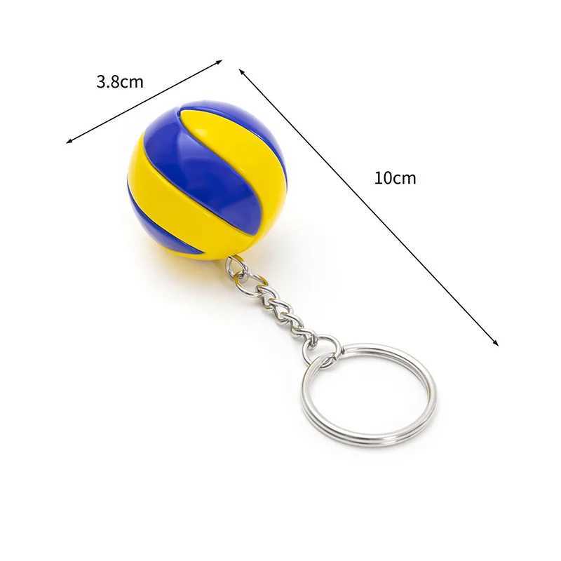 Keychains Lanyards Leather Volleybal Keychain Mini PVC Bag Car Keyrings Ball Sport Player Key speelgoed voor vrouwen Men Bag hanger accessoires Groothandel