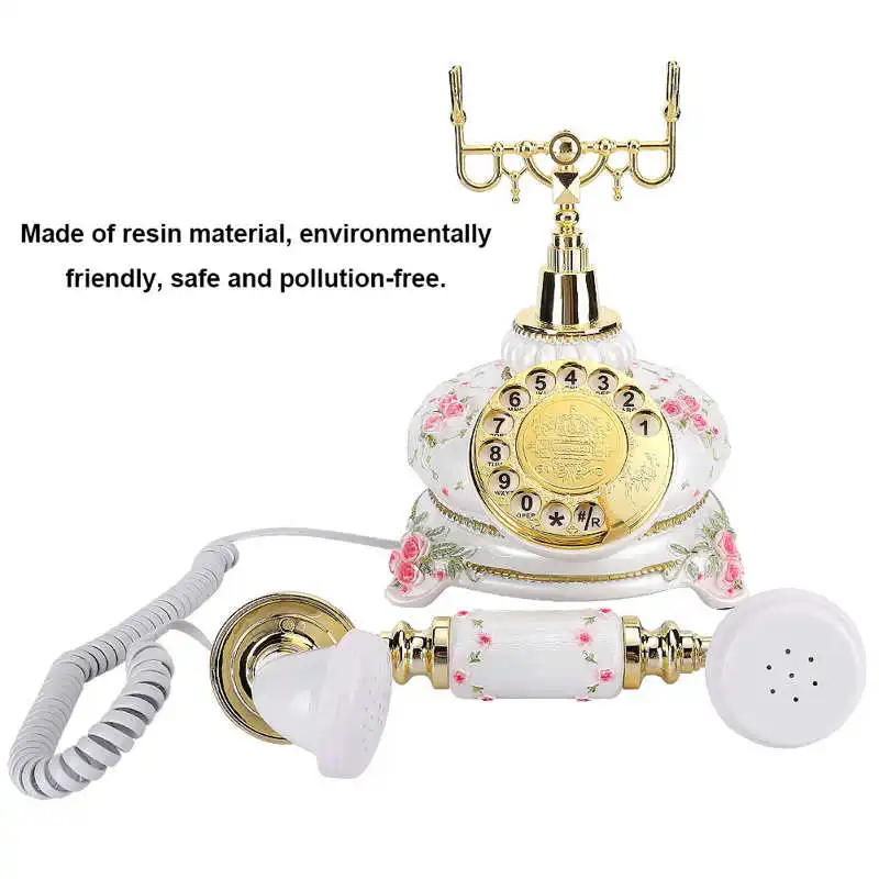 Accessories Rotate Vintage Fixed Telephone Revolve Dial Antique Telephones Landline Phone For Office Home Hotel Europe Style