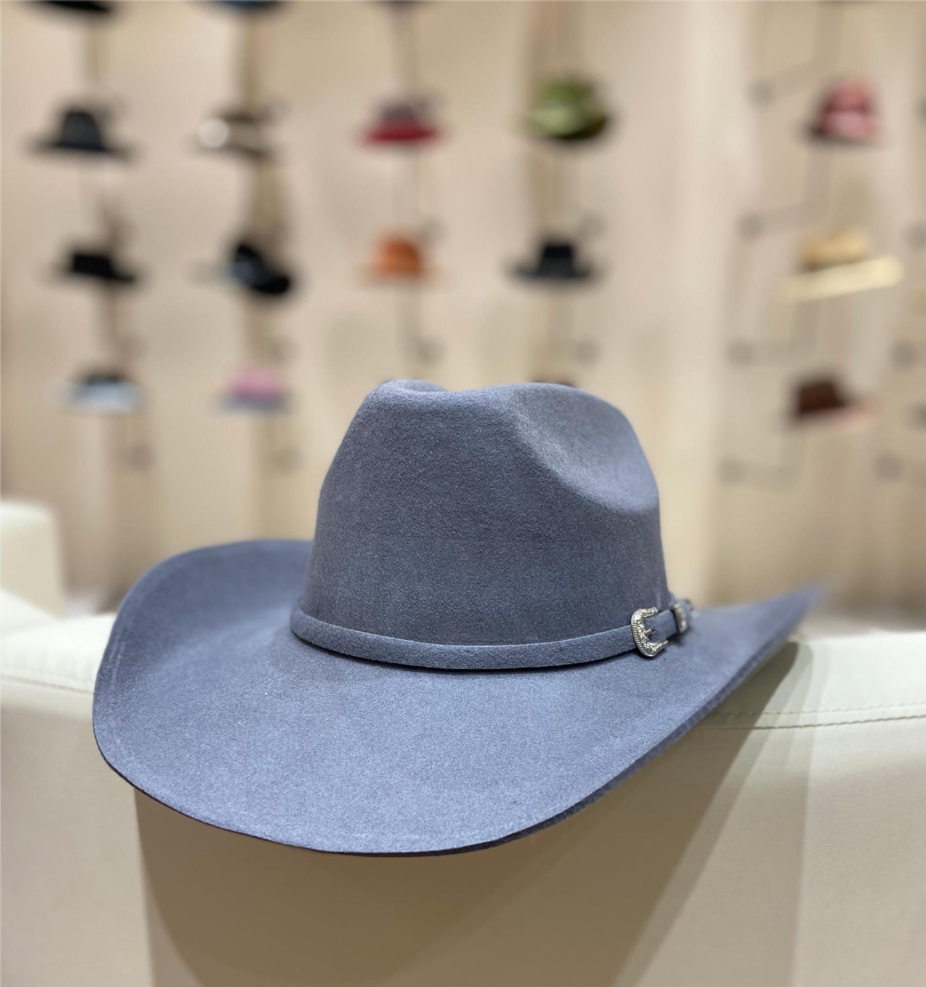 Hat hot wide brim autumn and winter wedding vintage australian Woolen hat Western cowboy top hat men's and women's hats Europe and America Fisherman Hats F012