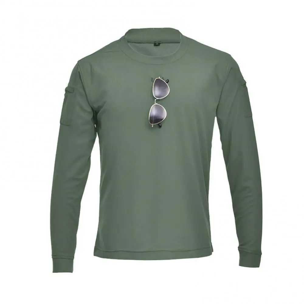 T-shirt tattici maschile maniche casual a maniche lunghe o sudore assorbente t-shirt sciolto t-shirt escursionismo da estate escursionistica T-shirt militare 240426