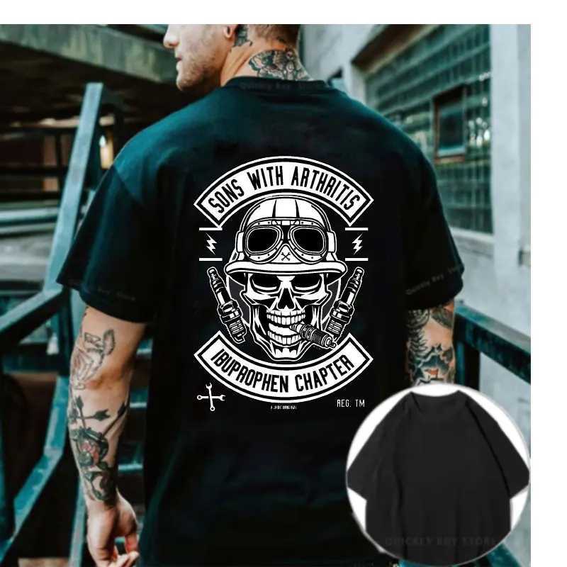 T-shirts masculins 2023 Nouveau fils de l'ibuprofène Chapitre de l'arthrite drôle de biker drôle de motte