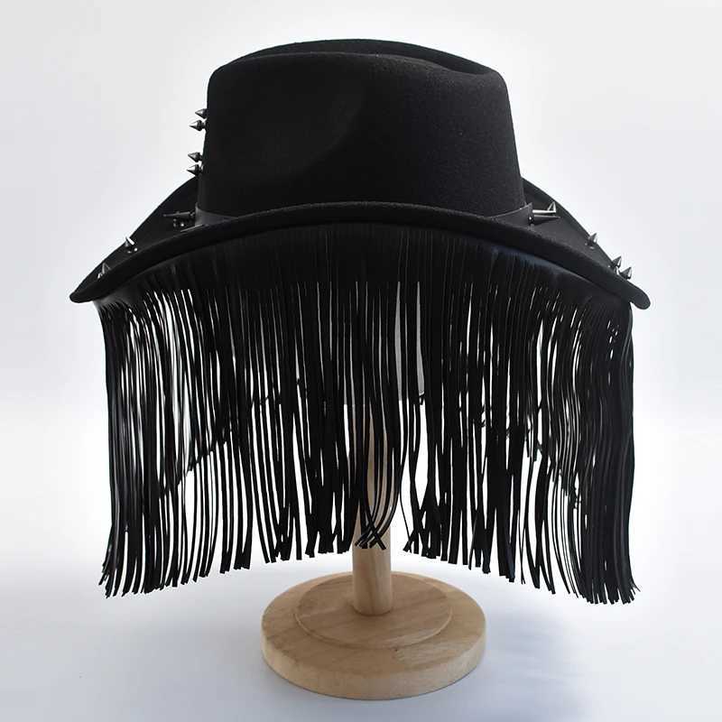 Wide Bim Hut Hut Bucket Hats New handgefertigte Cowboyhut für Männer Frauen Punk Style Weithemmel