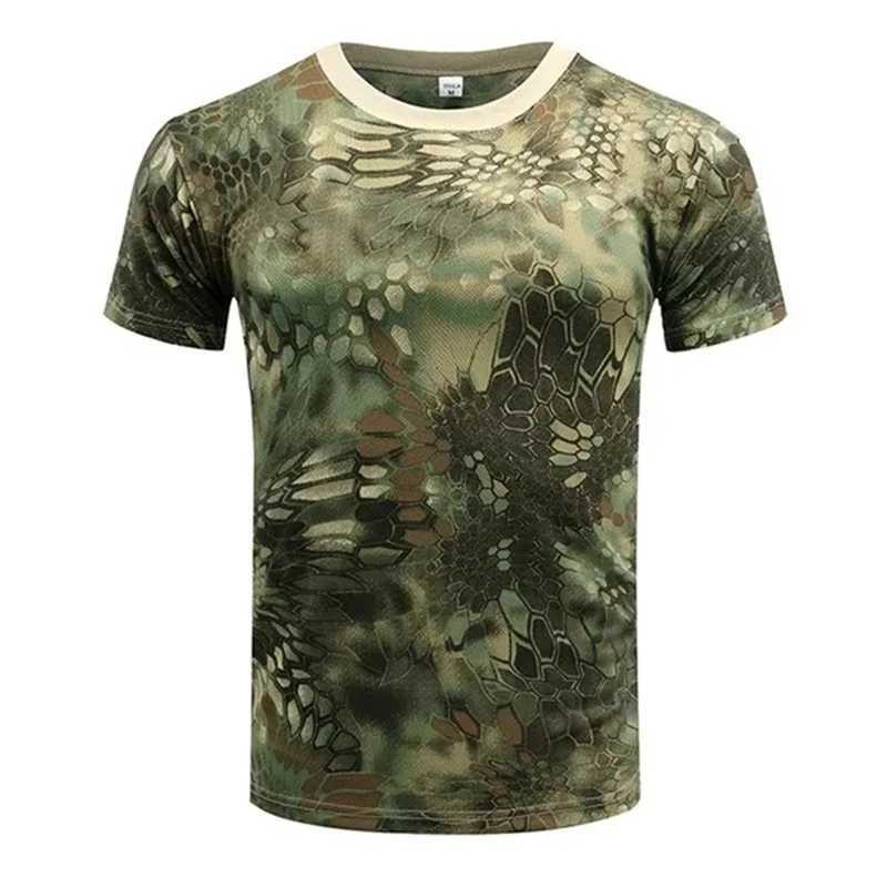 TAKTICZNE T-shirty wojskowe kamuflaż z krótkim rękawem Summer Suith Suszenie Sport Sports