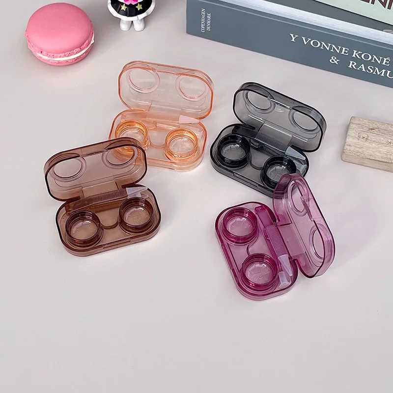 Kontakta linstillbehör 1st Glasögon kosmetiska kontaktlinser Box Kontaktlinsfodral för Eyes Travel Kit Holder Container Resetillbehör Partihandel D240426