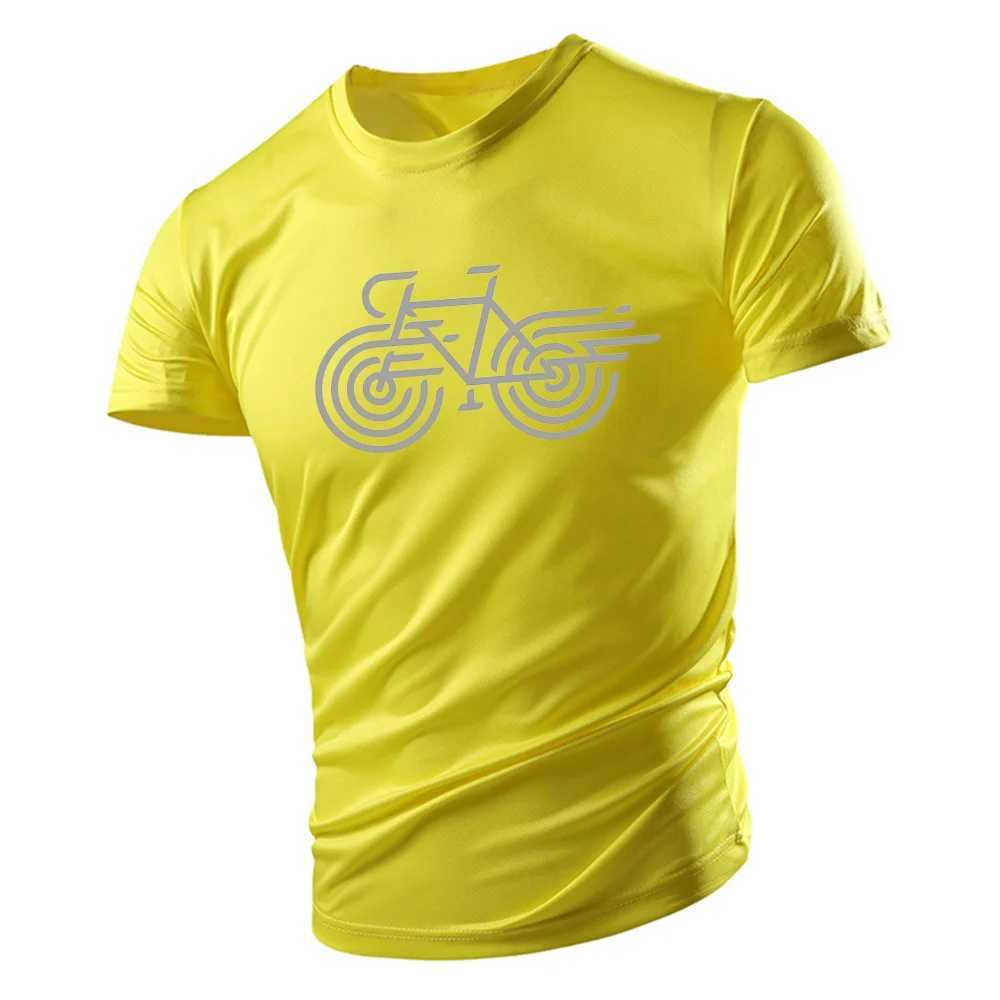 Męskie koszulki Męskie proste rowerowe wydrukowane koszulka Męs
