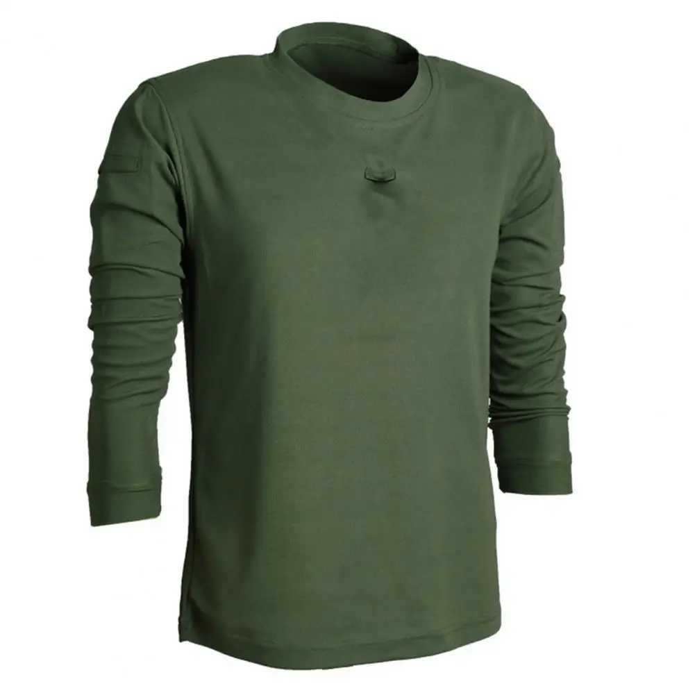 Camisetas táticas de mangas compridas masculas de camiseta tática respirável secagem rápida secar esportes ao ar livre Camiseta de caça à camiseta de acampamento de camiseta de ginástica 240426